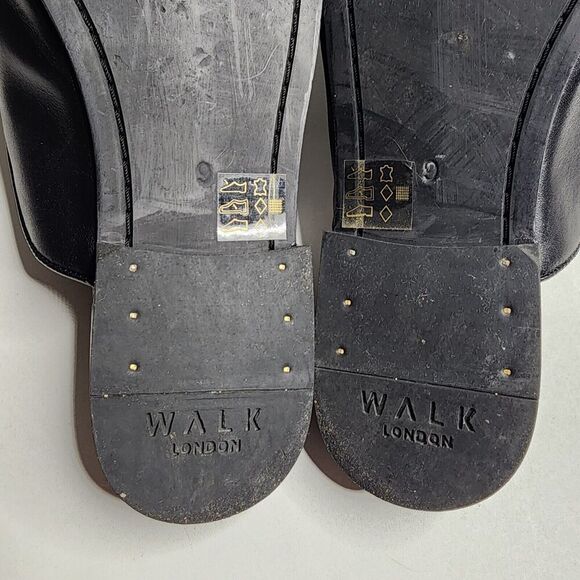 Walk London Terry Slip On Tassel Loafers Black Men's Size 9 - Picture 7 of 8